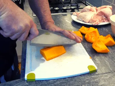 cut butternut squash