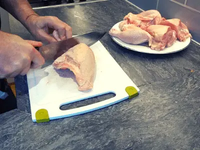 cut chicken