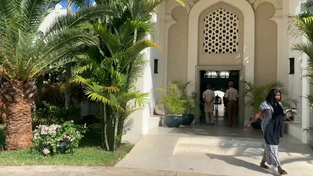 swahili beach front of hotel