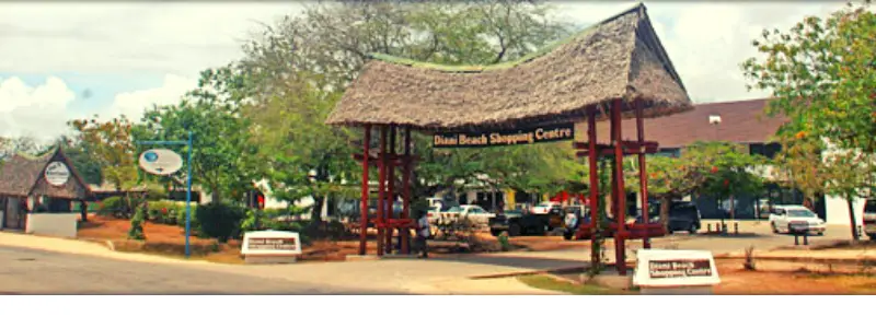 diani beach shopping centre entrance sign