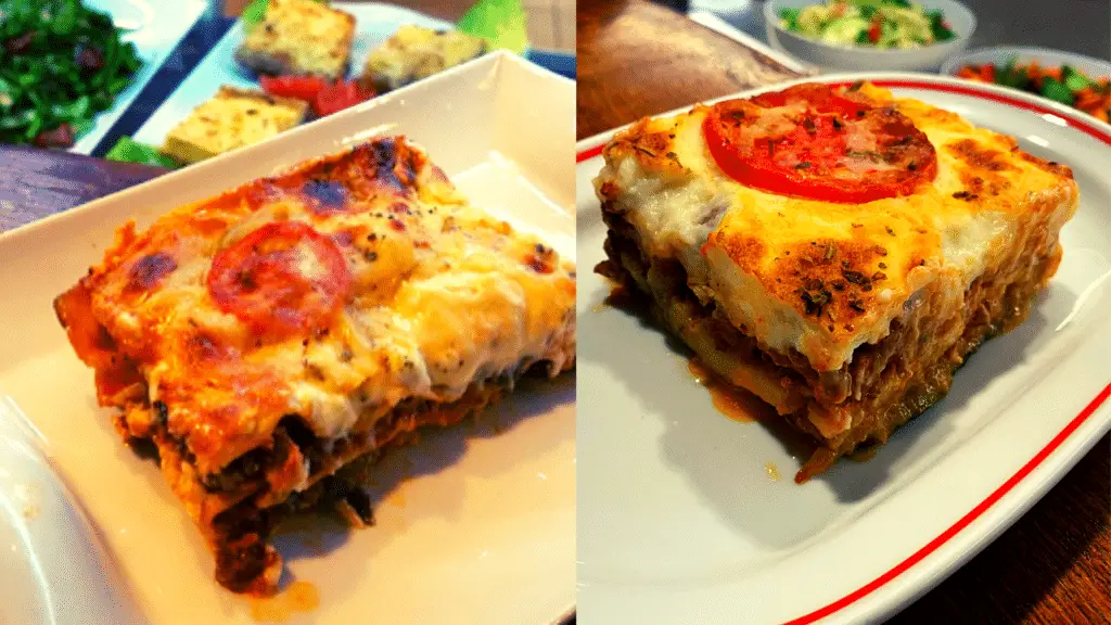 lasagna moussaka different