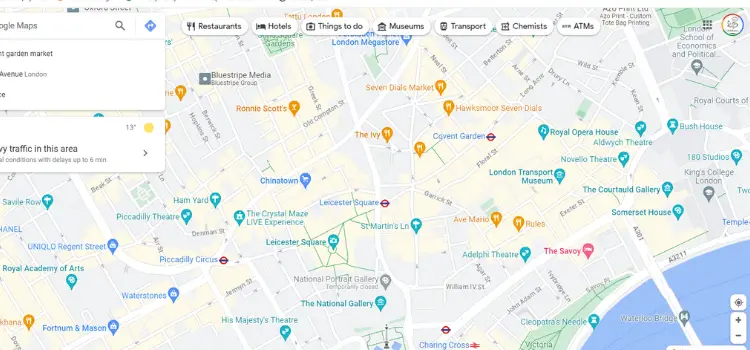 Covent Garden Map 