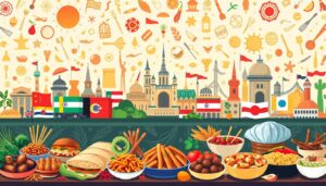 top 10 countries for most popular food in desending order