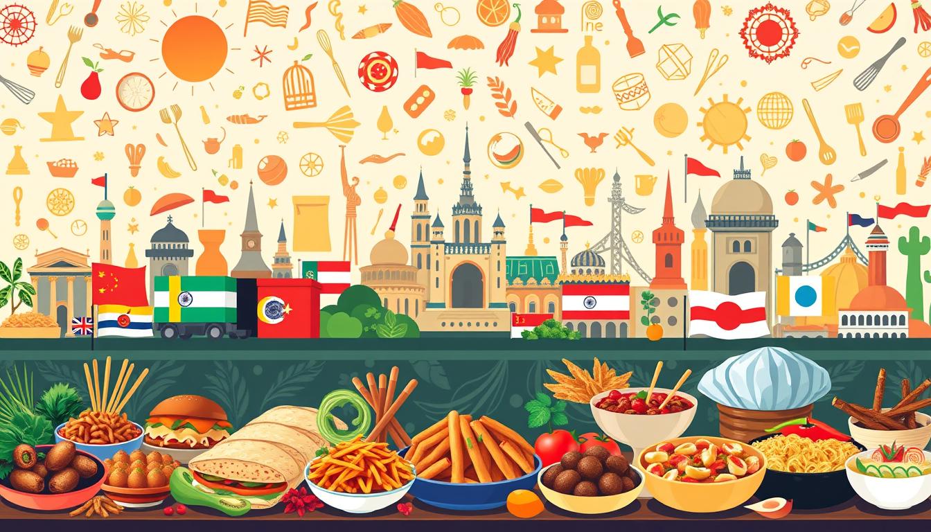 top 10 countries for most popular food in desending order